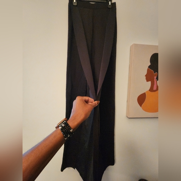 Prissy Duck - Sophia Split Pants - Black NWOT Size Medium TALL GIRL 37" inseam - Picture 4 of 6